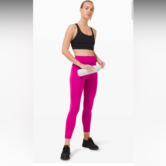 Lululemon Wunder Train High-Rise Crop 23” Ripened Raspberry Sz 18 - Picture 3 of 13